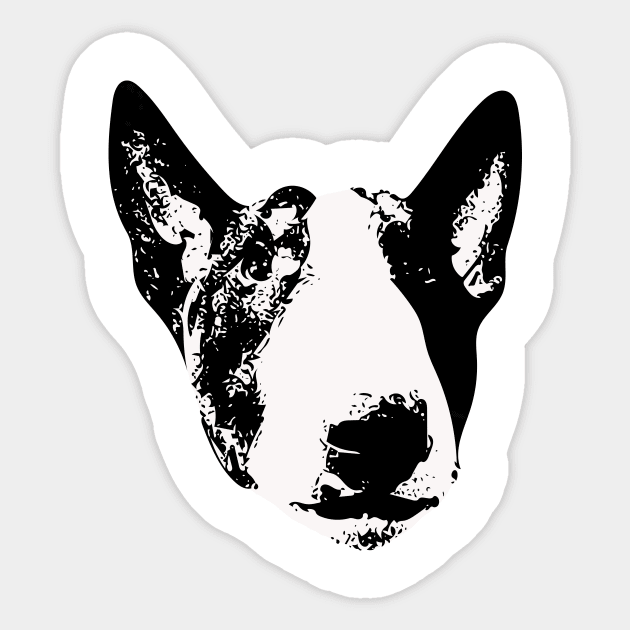 English Bull Terrier Face Sticker by DoggyStyles